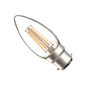 Casell Filament LED Candle 240v 4w B22D 440lm 4000°k Dimmable - 0635635606459