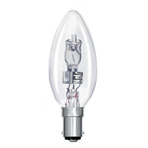 Casell C42SBC-H-CA - Candle 42w Ba15d/SBC 240v Clear Energy Saving Halogen Light Bulb