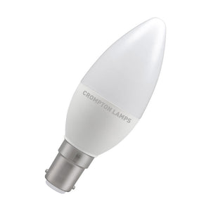 Crompton 14558 SBC-B15d 5W Candle Warm White Light Bulb
