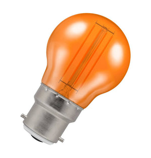 Crompton 13858 BC-B22d 4.5W Golfball Orange Light Bulb