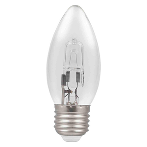 Casell C18ES-H-CA Candle 18w E27 240v Clear Energy Saving Halogen Light Bulb - 35mm