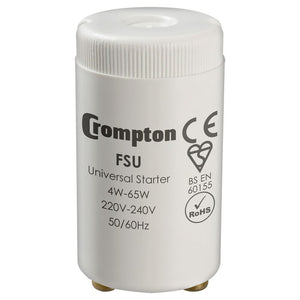 OBSOLETE - PLEASE READ TEXT - Crompton FSU-10 - Fluorescent Starter Switch • 4W-65W • 12.7mm-Pins Fluorescent Starter Switch • 4W-65W Crompton - The Lamp Company