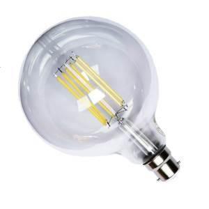 Casell Filament LED G125 Globe 240v 8w B22d 850lm 2700°k Dimmable - 063563558915