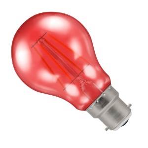 240v 4.5w BC LED Harlequin Red - Crompton - 13759 LED GLS (Classic Shape) Light Bulbs Crompton - The Lamp Company
