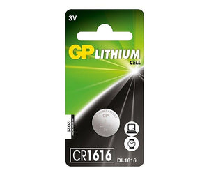 GP CR1616 3v lithium coin cell battery.