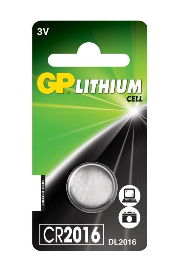 GP CR2016 3v lithium coin cell battery.