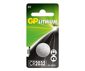 GP CR2032 3v lithium coin cell battery