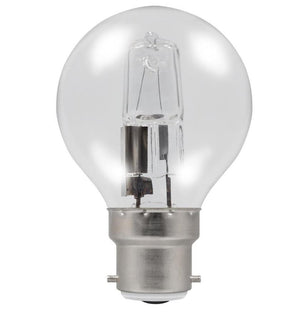 Casell GB42BC-H-CA - Golf Ball 42w Ba22d/BC 240v Clear Energy Saving Halogen Light Bulb