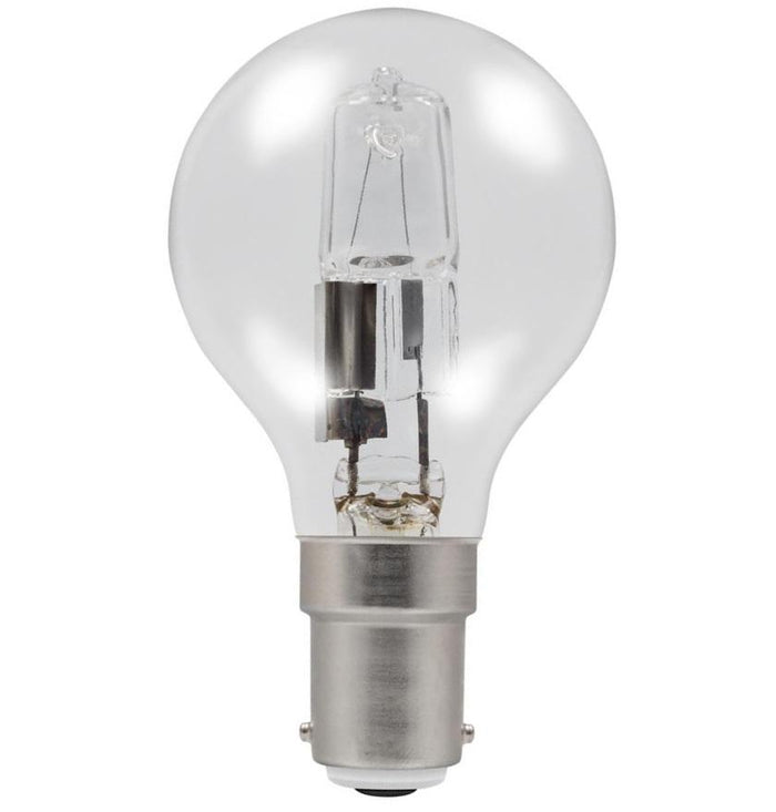 Casell GB18SBC-H-CA - Golf Ball 18w Ba15d/SBC 240v Clear Energy Saving Halogen Light Bulb