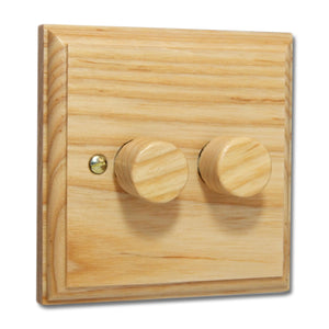 Varilight JK2A - 2-Gang 2-Way Push-On/Off Rotary LED Dimmer 2 x 0-120W (1-10 LEDs)