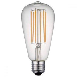 Casell NAVL8ES-82DP-CA -  Filament LED ST64 "Edison" 240v 8w E27 810lm 2800°k Dimmable