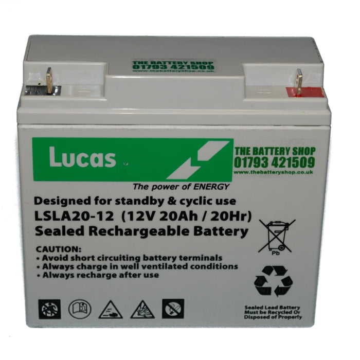 LSLA20-12 12v 20Ah Lucas AGM Standby Battery