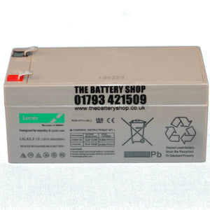 LSLA3.2-12 12v 3.2Ah Lucas AGM Standby Battery
