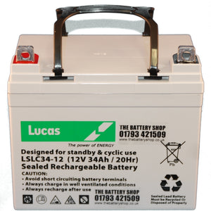 LSLC34-12 12v 34Ah Cyclic and Standby Battery
