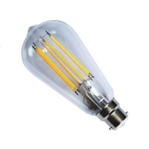 Casell Filament LED ST64 "Edison" 240v 8w B22d 850lm 2700°k Dimmable - 0635635589219