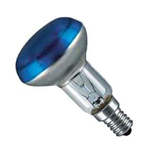 R5040SES-B-GE - 240v 40w E14 Blue 50mm  2PK Blister Coloured Light Bulbs GE Lighting - The Lamp Company
