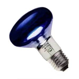 R8060ES-B-CR - 240v 60w E27 80mm Blue Coloured Light Bulbs Crompton - The Lamp Company
