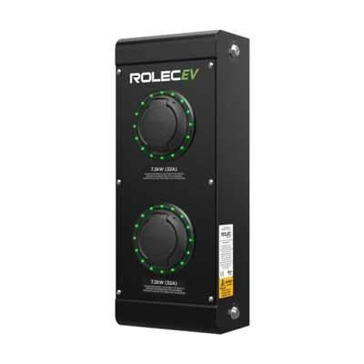 Rolec EV SecuriCharge Wall Charging Station with 2 x 32A Sockets