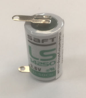 Saft LS14250-TP11 Lithium Battery 3.6v 1/2 AA (Li-SOCl2) with Solder Tags 3.6v Lithium batteries The Lamp Company - The Lamp Company