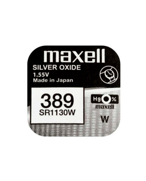 SR1130W Maxell 1.55v Silver Oxide Watch Battery (389, D389, V554, M, 626, SB-BU, 280-15, SR54) Maxell Watch Batteries - SR Silver Oxide Batteries The Lamp Company - The Lamp Company