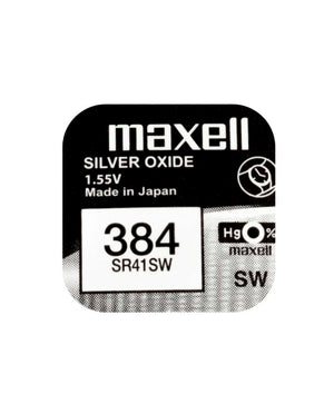 SR41W Maxell 1.55v Silver Oxide Watch Battery (392, D392, K, V547, 247B, SB-B1, 280-13, GP392, SR41) Maxell Watch Batteries - SR Silver Oxide Batteries The Lamp Company - The Lamp Company