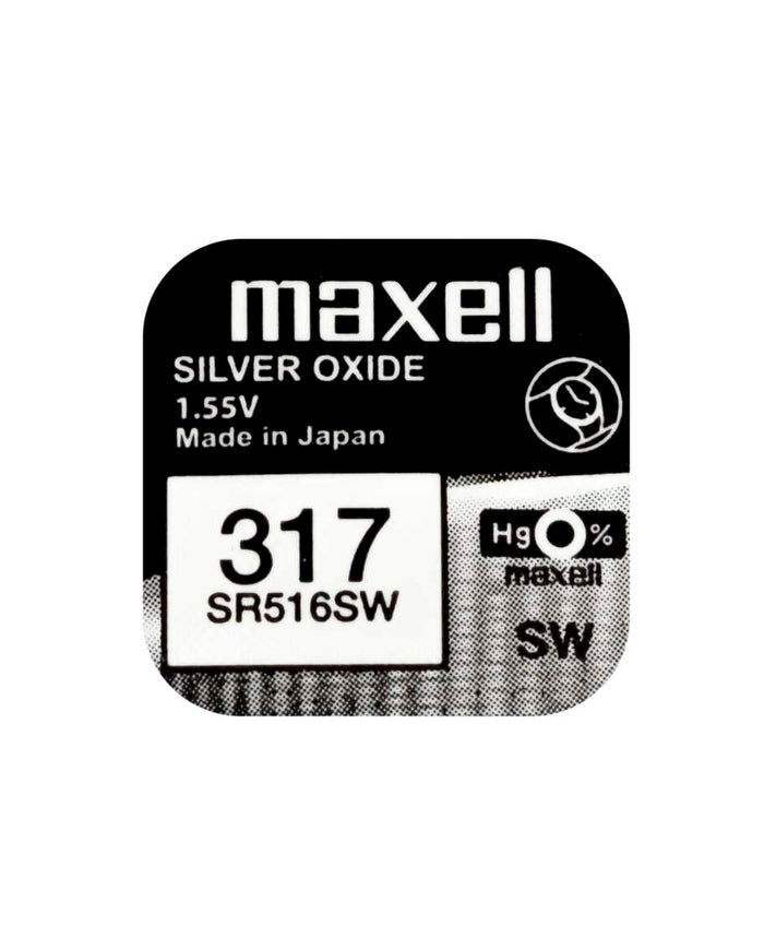 SR516SW Maxell 1.55v Silver Oxide Watch (317,D317, CA, V566, 6 – The Lamp Company