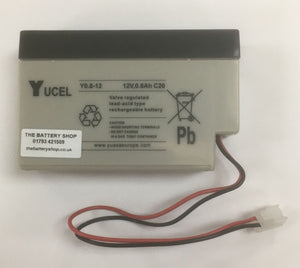 Y0.8-12 Yuasa 12v 0.8Ah Lead Acid Battery (NP0.8-12) Yuasa Yucel Industrial Batteries The Lamp Company - The Lamp Company