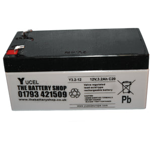 Y3.2-12 Yuasa Yucel 12v 3.2Ah Lead Acid Battery Yuasa Yucel Industrial Batteries The Lamp Company - The Lamp Company