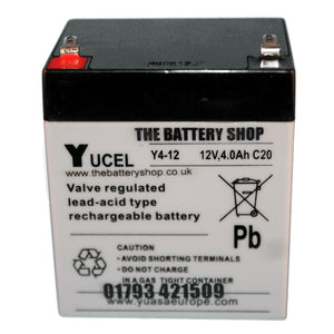 Y4-12 Yuasa Yucel 12v 4Ah Lead Acid Battery Yuasa Yucel Industrial Batteries The Lamp Company - The Lamp Company