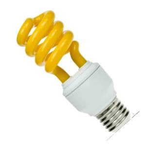PLSP15ES-Y - 240v 15w E27 Col:Yellow Elec Spiral Energy Saving Light Bulbs Other - The Lamp Company