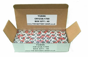 Yuasa CR123A 3v Lithium Battery (Bulk box of 40) Visonic Alarm Batteries The Lamp Company - The Lamp Company