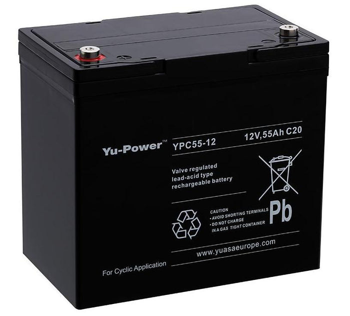 Yuasa Yu-Power YPC55-12 Cyclic Battery 12v 55Ah (Replaces YC50-12)